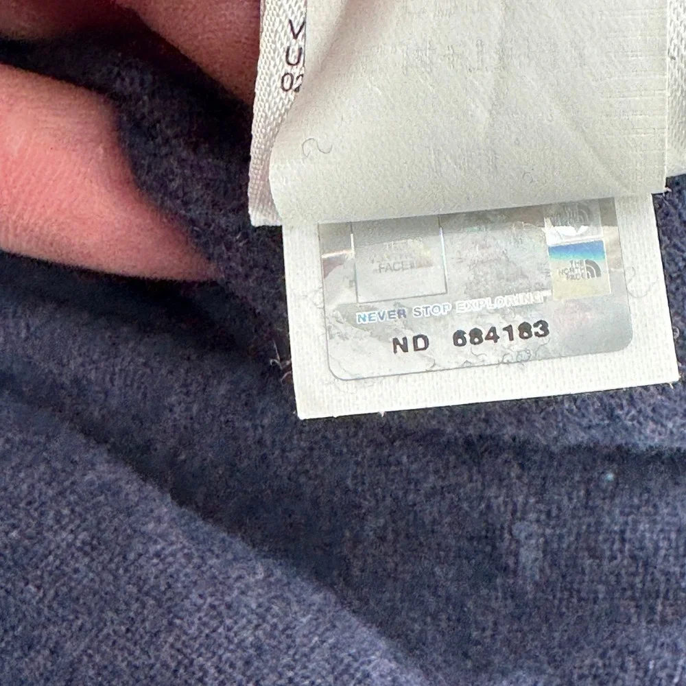 The North Face Mens Quarter Zip Pullover Sweater XL Blue Outdoor Casual‎ Wool